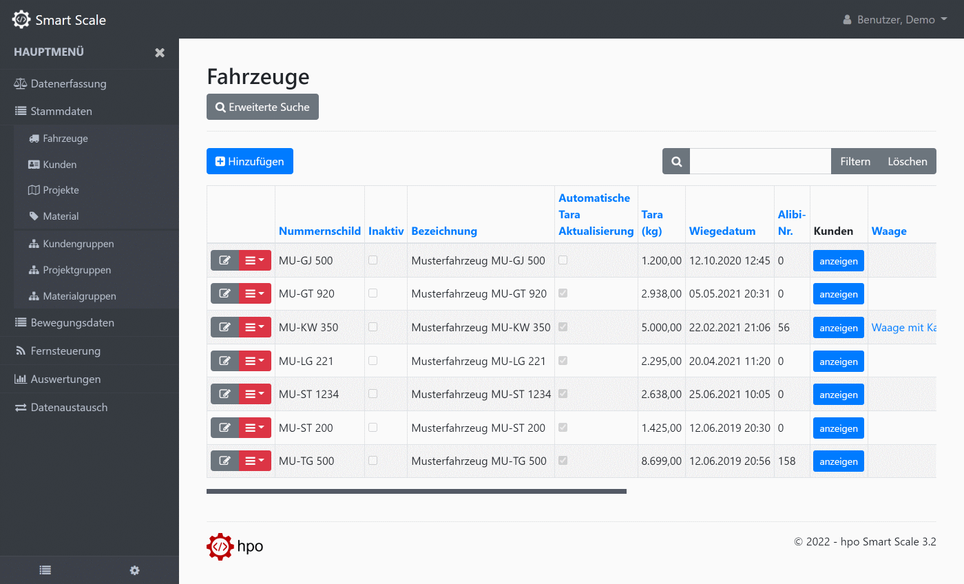 Fahrzeugstammdaten