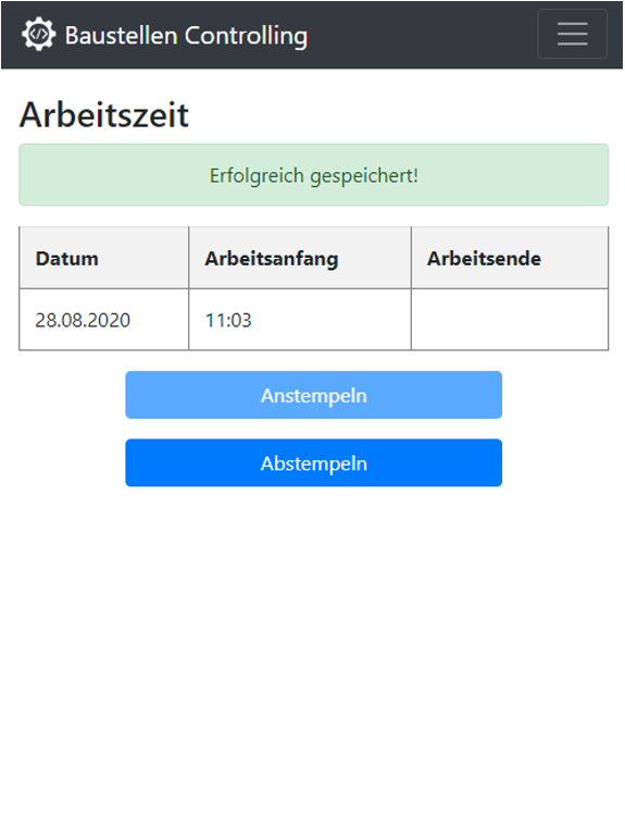 Zeiterfassung Smartphone